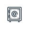 safebox icon vector from money and finance concept. Thin line illustration of safebox editable stroke. safebox linear sign for use