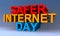 Safer internet day on blue