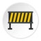 Safety barricade icon circle