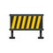 Safety barricade icon, flat style