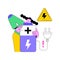 Safety battery abstract concept vector illustration.