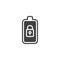 Safety battery charging vector icon