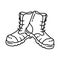 Safety Boots Icon. Doodle Hand Drawn or Outline Icon Style