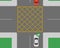 Safety car driving tips and traffic regulation rules. Yellow box junction rule. Correct position on the junction road.