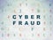 Safety concept: Cyber Fraud on Digital Data Paper background