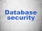 Safety concept: Database Security on wall background