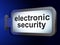 Safety concept: Electronic Security on billboard background