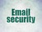 Safety concept: Email Security on Digital Data Paper background