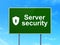 Safety concept: Server Security and Shield With Keyhole