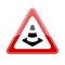 Safety cone triangle red sign