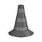 Safety cones icon, black monochrome style