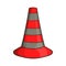 Safety cones icon, cartoon style