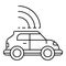 Safety driverless car icon, outline style