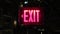 Safety exit sign darkness