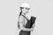 Safety expert. kid wear helmet on construction site. teen girl builder with building paper document. child on repairing