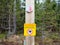 Safety fence in the form of an electrofence on the edge of the forest