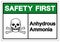 Safety First Anhydrous Ammonia Symbol Sign, Vector Illustration, Isolate On White Background Label. EPS10