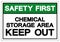 Safety First Chemical Storage Area Keep Out Symbol Sign, Vector Illustration, Isolate On White Background Label. EPS10