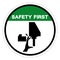 Safety First Cutting Hand Hazard Symbol Sign, Vector Illustration, Isolate On White Background Label .EPS10
