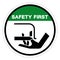 Safety First Cutting Hazard Symbol Sign, Vector Illustration, Isolate On White Background Label .EPS10