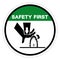 Safety First Cutting Hazard Symbol Sign, Vector Illustration, Isolate On White Background Label .EPS10