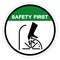 Safety First Cutting Hazard Symbol Sign, Vector Illustration, Isolate On White Background Label .EPS10