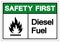 Safety First Diesel Fuel Symbol Sign, Vector Illustration, Isolate On White Background Label. EPS10