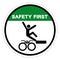 Safety First Falling Of Rollers Hazard Symbol Sign, Vector Illustration, Isolate On White Background Label .EPS10