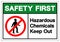 Safety First Hazardous Chemicals Keep Out Symbol Sign, Vector Illustration, Isolate On White Background Label. EPS10
