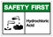 Safety First Hydrochloric Acid Symbol Sign ,Vector Illustration, Isolate On White Background Label .EPS10