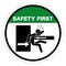 Safety First Keep Clear Of Swinging Upper To Prevent Serious Bodily Injury Symbol Sign, Vector Illustration, Isolate On White