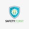 safety first logo icon vector design and illustration graphic sign