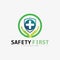 safety first logo icon vector design and illustration graphic sign