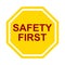 Safety first logo on white background. safety first symbol