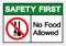 Safety First No Food Allowed Symbol Sign, Vector Illustration, Isolate On White Background Label .EPS10