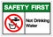 Safety First Not Drinking Water Symbol Sign, Vector Illustration, Isolate On White Background Label .EPS10