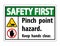 Safety First Pinch Point Hazard,Keep Hands Clear Symbol Sign Isolate on White Background,Vector Illustration