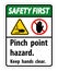 Safety First Pinch Point Hazard,Keep Hands Clear Symbol Sign Isolate on White Background,Vector Illustration