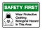 Safety First Protective Clothing Biological Hazard Symbol, Vector Illustration, Isolate On White Background Label. EPS10