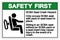 Safety First SCBA Seat Crash Hazard Symbol Sign, Vector Illustration, Isolate On White Background Label .EPS10