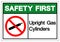 Safety First Upright Gas Cylinders Symbol Sign, Vector Illustration, Isolate On White Background Label. EPS10