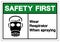 Safety First Wear Respirator When Spraying Symbol Sign, Vector Illustration, Isolate On White Background Label. EPS10