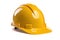 Safety First: Yellow Hard Hat, Isolated on White Background for Protection and Construction. created with Generative AI