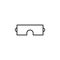 Safety glasses simple linear icon