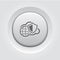 Safety Global Cloud Icon. Grey Button Design