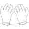 safety gloves continuous line drawing minimalist design vector illustration