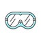 safety goggles engineer color icon vector illustration