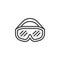 Safety goggles line icon