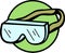 safety goggles with strap vector illustration