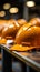 Safety helmets symbolize teamwork and industry progress in construction concept